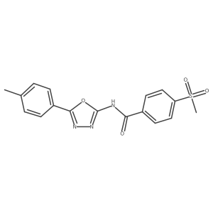 4-(methylsulfonyl)-N-(5-(p-tolyl)-1,3,4-oxadiazol-2-yl)benzamide Structure
