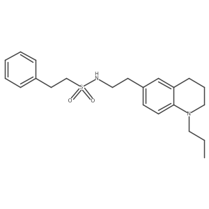 2-phenyl-N-(2-(1-propyl-1,2,3,4-tetrahydroquinolin-6-yl)ethyl)ethanesulfonamide结构式
