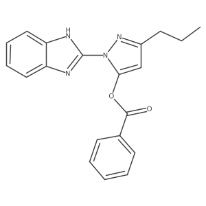 1-(1H-benzimidazol-2-yl)-3-propyl-1H-pyrazol-5-yl benzoate结构式