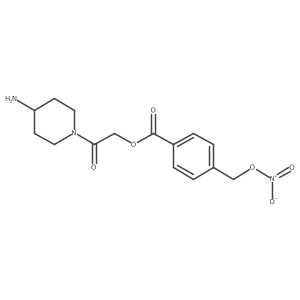 2-(4-Aminopiperidin-1-yl)-2-oxoethyl 4-((nitrooxy)methyl)benzoate Structure