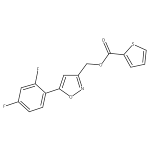 (5-(2,4-Difluorophenyl)isoxazol-3-yl)methyl thiophene-2-carboxylate结构式