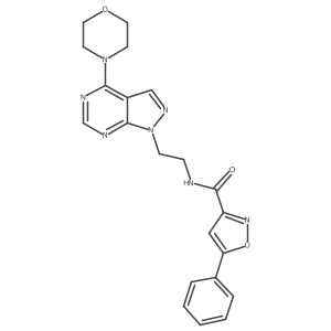 N-(2-(4-morpholino-1H-pyrazolo[3,4-d]pyrimidin-1-yl)ethyl)-5-phenylisoxazole-3-carboxamide结构式