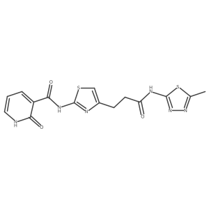 N-(4-(3-((5-methyl-1,3,4-thiadiazol-2-yl)amino)-3-oxopropyl)thiazol-2-yl)-2-oxo-1,2-dihydropyridine-3-carboxamide Structure