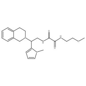 N1-(2-(3,4-dihydroisoquinolin-2(1H)-yl)-2-(1-methyl-1H-pyrrol-2-yl)ethyl)-N2-(2-methoxyethyl)oxalamide Structure