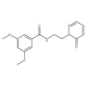 3,5-dimethoxy-N-(2-(6-oxopyridazin-1(6H)-yl)ethyl)benzamide结构式