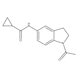N-(1-acetylindolin-5-yl)cyclopropanecarboxamide结构式