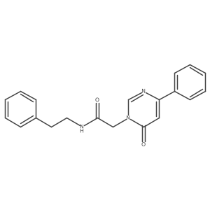 2-(6-oxo-4-phenyl-1,6-dihydropyrimidin-1-yl)-N-(2-phenylethyl)acetamide Structure