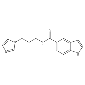 1h-Indole-5-carboxamide,n-[3-(1h-imidazol-1-yl)propyl]-结构式
