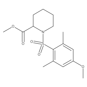 methyl (2S)-1-[(4-methoxy-2,6-dimethylphenyl)sulfonyl]piperidine-2-carboxylate结构式