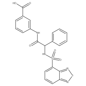 3-[2-(2,1,3-Benzothiadiazole-4-sulfonamido)-2-phenylacetamido]benzoicacid结构式