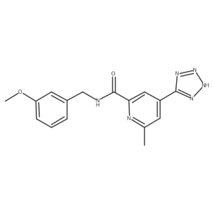 N-[(3-methoxyphenyl)methyl]-6-methyl-4-(2H-tetrazol-5-yl)pyridine-2-carboxamide Structure