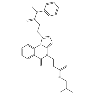 3-[1-({[methyl(phenyl)carbamoyl]methyl}sulfanyl)-5-oxo-4H,5H-[1,2,4]triazolo[4,3-a]quinazolin-4-yl]-N-(2-methylpropyl)propanamide Structure