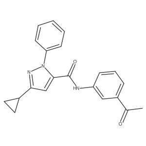 N-(3-acetylphenyl)-3-cyclopropyl-1-phenyl-1H-pyrazole-5-carboxamide Structure