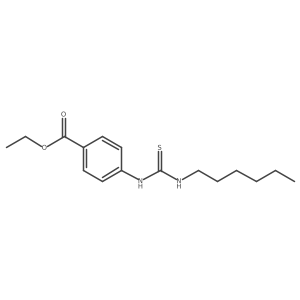 Ethyl 4-[[(hexylamino)thioxomethyl]amino]benzoate结构式