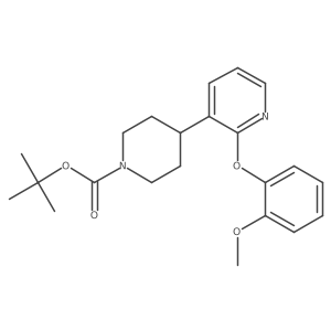 Tert-butyl 4-(2-(2-methoxyphenoxy)pyridin-3-yl)piperidine-1-carboxylate结构式