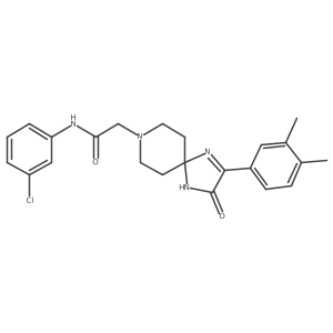 N-(3-chlorophenyl)-2-(2-(3,4-dimethylphenyl)-3-oxo-1,4,8-triazaspiro[4.5]dec-1-en-8-yl)acetamide Structure