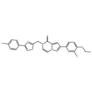 2-(3-chloro-4-ethoxyphenyl)-5-((3-(4-chlorophenyl)-1,2,4-oxadiazol-5-yl)methyl)pyrazolo[1,5-a]pyrazin-4(5H)-one结构式