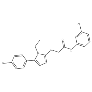 2-((5-(4-bromophenyl)-1-ethyl-1H-imidazol-2-yl)thio)-N-(3-chlorophenyl)acetamide Structure
