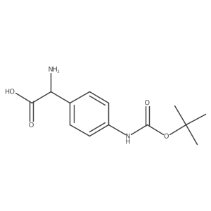 (S)-2-Amino-2-(4-((tert-butoxycarbonyl)amino)phenyl)acetic acid Structure
