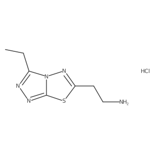 2-{3-Ethyl-[1,2,4]triazolo[3,4-b][1,3,4]thiadiazol-6-yl}ethan-1-amine hydrochloride Structure