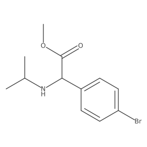 Methyl 2-(4-bromophenyl)-2-[(propan-2-yl)amino]acetate Structure