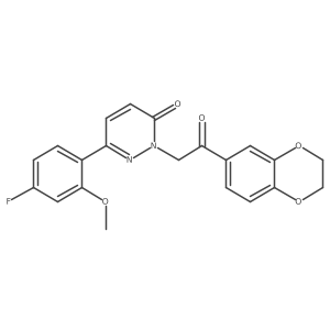 2-[2-(2,3-dihydro-1,4-benzodioxin-6-yl)-2-oxoethyl]-6-(4-fluoro-2-methoxyphenyl)pyridazin-3(2H)-one Structure