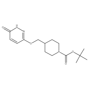 tert-Butyl 4-(((6-oxo-1,6-dihydropyridazin-3-yl)oxy)methyl)piperidine-1-carboxylate Structure