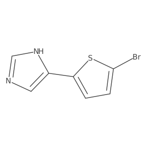 4-(5-bromothiophen-2-yl)-1H-imidazole结构式