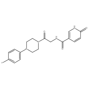 N-(2-(4-(4-fluorophenyl)piperazin-1-yl)-2-oxoethyl)-6-oxo-1,6-dihydropyridine-3-carboxamide结构式