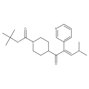 (E)-Tert-Butyl 4-(3-(dimethylamino)-2-(pyridin-3-yl)acryloyl)piperidine-1-carboxylate结构式