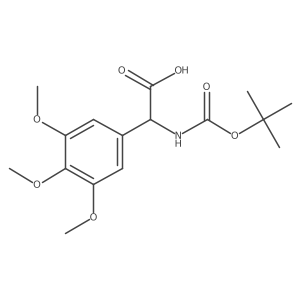(2R)-2-[(Tert-butoxy)carbonylamino]-2-(3,4,5-trimethoxyphenyl)acetic acid Structure