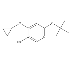 6-Tert-butoxy-4-cyclopropoxy-N-methylpyridin-3-amine结构式