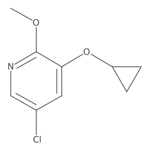 5-Chloro-3-cyclopropoxy-2-methoxypyridine结构式