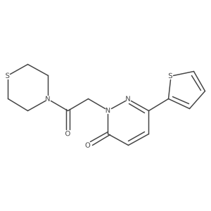 2-[2-oxo-2-(thiomorpholin-4-yl)ethyl]-6-(thiophen-2-yl)pyridazin-3(2H)-one结构式