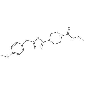 Ethyl 4-(5-(4-methoxybenzyl)-1,3,4-thiadiazol-2-yl)piperidine-1-carboxylate Structure