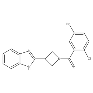 (3-(1H-benzo[d]imidazol-2-yl)azetidin-1-yl)(5-bromo-2-chlorophenyl)methanone结构式
