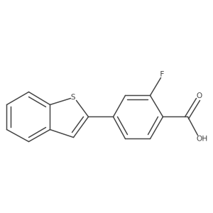 4-[Benzo(b)thiophen-2-yl]-2-fluorobenzoic acid结构式
