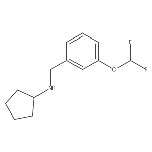 Cyclopentyl-(3-difluoromethoxy-benzyl)-amine结构式
