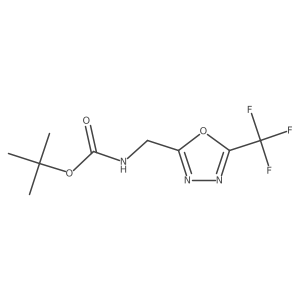Tert-butyl ((5-(trifluoromethyl)-1,3,4-oxadiazol-2-yl)methyl)carbamate Structure