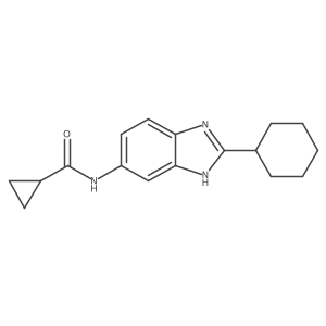 N-(2-cyclohexyl-1H-benzimidazol-5-yl)cyclopropanecarboxamide结构式