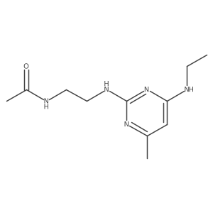 N-(2-((4-(ethylamino)-6-methylpyrimidin-2-yl)amino)ethyl)acetamide Structure
