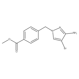 methyl 4-[(3-amino-4-bromo-1H-pyrazol-1-yl)methyl]benzoate Structure