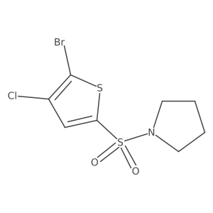 1-[(5-Bromo-4-chloro-2-thienyl)sulfonyl]pyrrolidine Structure