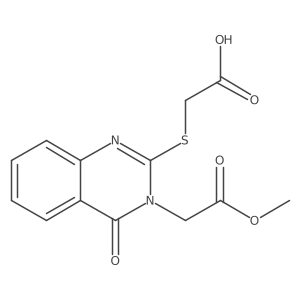 3-Methyl 2-[(carboxymethyl)thio]-4-oxo-3(4H)-quinazolineacetate结构式