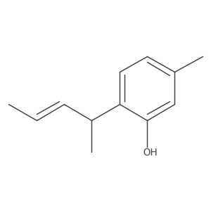 5-Methyl-2-[(1S,2E)-1-methyl-2-buten-1-yl]phenol Structure