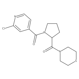 4-[1-(2-Chloropyridine-4-carbonyl)pyrrolidine-2-carbonyl]thiomorpholine Structure