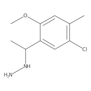 Hydrazine, [1-(5-chloro-2-methoxy-4-methylphenyl)ethyl]- Structure