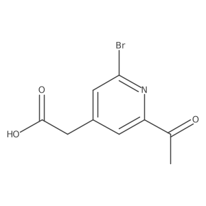 (2-Acetyl-6-bromopyridin-4-YL)acetic acid Structure