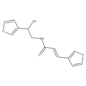 (E)-N-(2-(furan-3-yl)-2-hydroxyethyl)-3-(thiophen-3-yl)acrylamide Structure