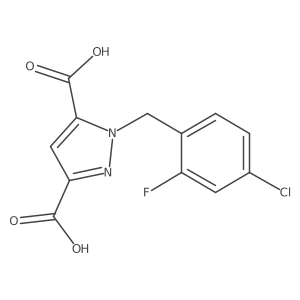 1-[(4-Chloro-2-fluorophenyl)methyl]pyrazole-3,5-dicarboxylic acid Structure